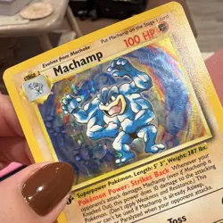 Machamp 8/102 Base Set Holo Rare Unlimited 100 HP English Pokemon Card - Image 3