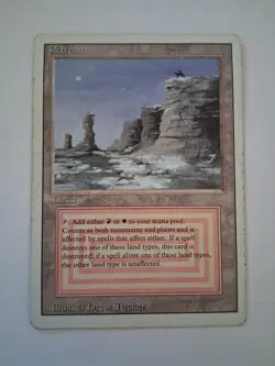Magic the Gathering Plateau Dual Land Revised Edition - Image 1