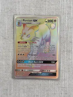 Persian GX 227/214 Unbroken Bonds Secret Rainbow Rare Pokemon Card - LP/NM - Image 5