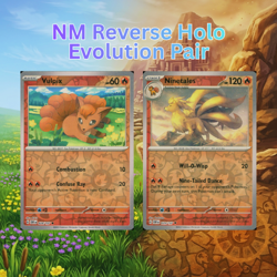 NM Reverse Holo Vulpix and Ninetales 2 Card Bundle Obsidian Flames Pokemon TCG - Image 1