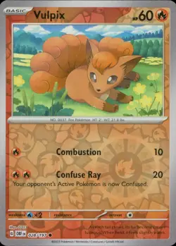 NM Reverse Holo Vulpix and Ninetales 2 Card Bundle Obsidian Flames Pokemon TCG - Image 2