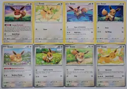 Pokemon TCG Eevee Collectors Bundle - 8 Unique Cards - NM - Image 1