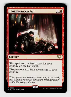 MTG, Commander: Edge of Eternities, Blasphemous Act, regular, No.86, R Sorcery - Image 1