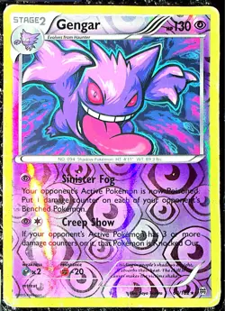 Gengar 60/162 Rare BREAKthrough Pokemon Reverse Holo Damaged - Image 1