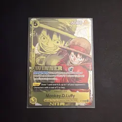 LIGHTLY PLAYED Monkey.D.Luffy (Winner Pack 2026 Vol. 2) P-106 One Piece Promo LP - Image 1