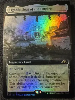 MTG Eiganjo, Seat of the Empire (502/606) Kamigawa Neon Dynasty LP FOIL - Image 1