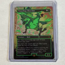 2025 MTG Final Fantasy TRAVELING CHOCOBO * Neon Ink Green #0551d * - Image 1