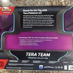 Pokemon Tera Team EX Premium Collection 5 Foils 9 TCG Booster Packs NEW Sealed - Image 2