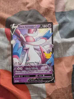 Pokemon TCG Celebrations Dark Sylveon v SWSH134 Jumbo Black Star Promo Card Holo - Image 1