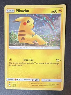 Pokemon TCG Pikachu 6/12 McDonald's 2019 Promo Holo 60 HP English - Image 1