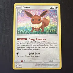 McDonald's Holo Pokemon TCG Eevee Card 2018 Promo 11/12 Collection - Image 1
