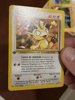 2001 Pokemon TCG FRENCH 1st Edition Rocket Miaouss-Meowth 62/82 NM - Image 3