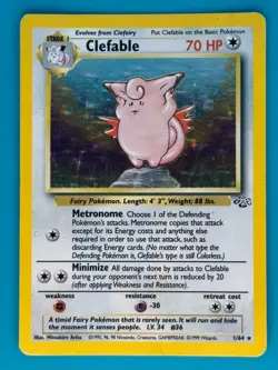 Pokemon - Clefable 1/64 Holo [Jungle Set] *Moderately Played - MP* - Image 1