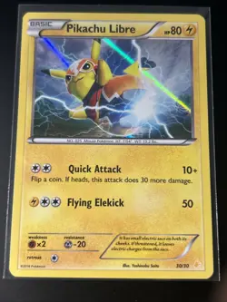 Pokemon TCG Pikachu Libre Holo 30/30 XY Trainer Kit 2016 LP Condition - Image 1