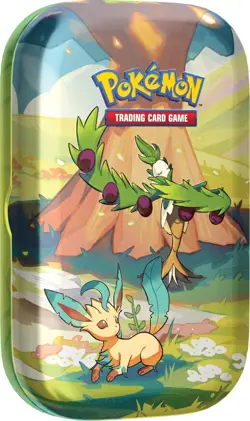 Pokemon Vibrant Paldea Collectable Mini Tin Arboliva Leafeon 2 Packs Pokemon - Image 1