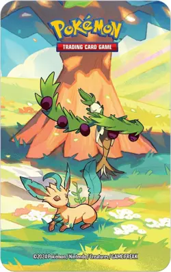 Pokemon Vibrant Paldea Collectable Mini Tin Arboliva Leafeon 2 Packs Pokemon - Image 3