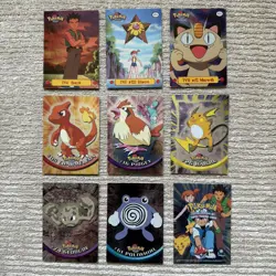 9 Topps Pokemon Card Lot Holo/Foil TV Animation Edition Vintage TCG 1999 Pidgey - Image 1