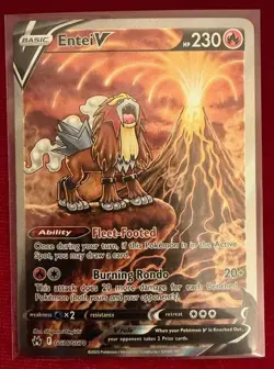 Pokemon TCG Card Lot of 2 Full Art - Ultra Rare - Entei V- Raikou V Texture Holo - Image 3