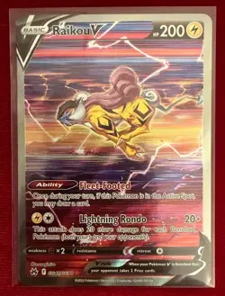 Pokemon TCG Card Lot of 2 Full Art - Ultra Rare - Entei V- Raikou V Texture Holo - Image 5
