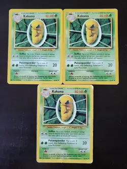 Pokemon Base Set Unlimited 33/102 Kakuna Card Lot - Image 1