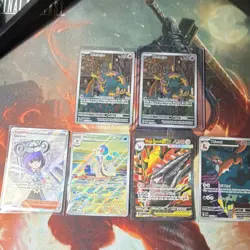 Pokemon TCG Pitch Black IR Holo Card Lot of 6 Gwynn Primarina Mega Excadrill EX - Image 2