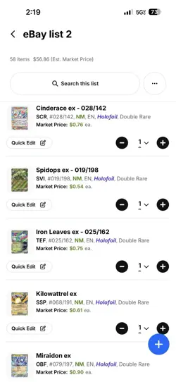 Pokemon ex Holofoil Double Rare Ultra Rare Card Lot 58 - Cinderace, Miraidon - Image 5