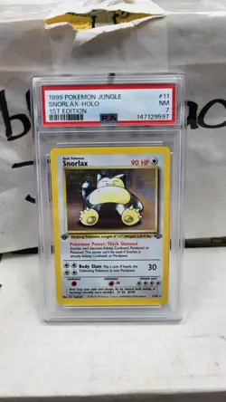 1999 SNORLAX 1ST EDITION HOLO RARE JUNGLE POKEMON TCG PSA 7 NEAR MINT #11/64 - Image 2