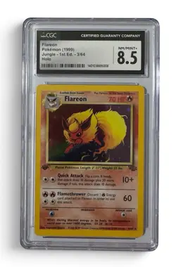 1999 Pokemon Jungle Flareon Holo 1st Edition CGC 8.5 NEAR MINT/MINT+ 3/64 - Image 1