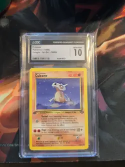 Pokemon TCG Cubone 1st Edition Jungle Pack Card 50/64 Vintage CGC 10 Gem Mint - Image 2