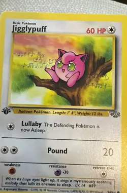 Jigglypuff 54/64 Jungle 1st Edition WOTC Pokemon Card - 1999 Vintage - Near Mint - Image 1