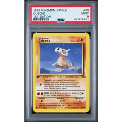 PSA 9 MINT Cubone 1st Edition 50/64 Pokemon 1999 Jungle Common Graded Card - Image 1