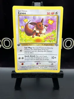 1st Edition Eevee 51/64 Jungle Set Rare Vintage 1999 Pokemon Card - LP - Image 2