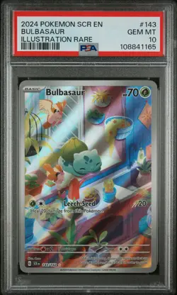 2024 Pokemon #143/142 Bulbasaur Illustration Rare PSA 10 - Image 1