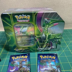 Pokemon Lot Sealed Paradox Clash Tin Iron Leaves Ex Tin + 2 Trick or trade packs - Image 2