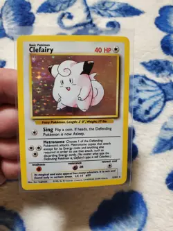 LP/MP Pokemon TCG Clefairy Base Set 5/102 Holo Unlimited Rare - Image 1