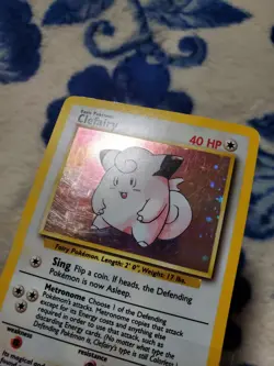 LP/MP Pokemon TCG Clefairy Base Set 5/102 Holo Unlimited Rare - Image 2