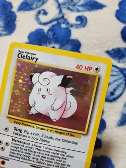 LP/MP Pokemon TCG Clefairy Base Set 5/102 Holo Unlimited Rare - Image 4