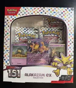 TCG Scarlet & Violet Alakazam EX Pokemon 151 Collection Box Factory Sealed - Image 1