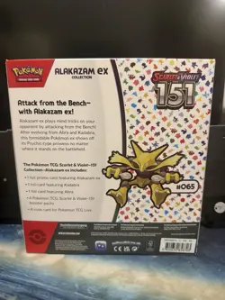 Pokemon TCG Scarlet & Violet 151 Alakazam ex Collection Box English 1 Box - Image 2