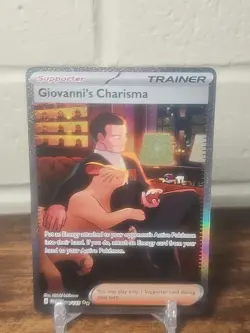 Pokemon TCG Giovanni's Charisma 204/165 S&V 151 Special Illustration Rare - Image 1