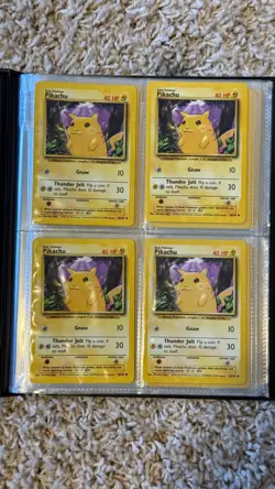 Pokemon Binder Lot 40 Cards Vintage WOTC Jungle Fossil Team Rocket, Pikachu, etc - Image 1