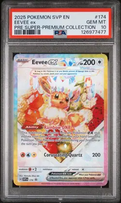 2025 POKEMON SVP EN-SV BLACK STAR PROMO #174 EEVEE EX PSA 10 - Image 1