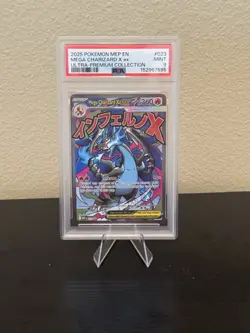 Pokemon TCG Mega Charizard X ex Me: Mega Evolution Promo Holo EN PSA 9 023 - Image 1