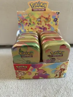 Pokemon TCG Scarlet & Violet 151 Mini Tin Display of 10 Box Unsealed Tins Sealed - Image 1