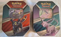2 Pokemon V Heroes Tins Umbreon and Espeon SEALED New POKEMON - Image 1
