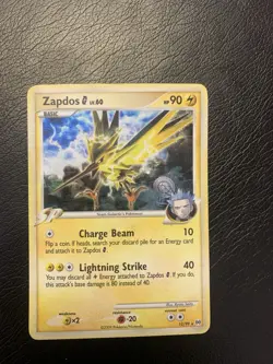 2009 Pokemon Arceus Hp Zapdos G Holo 12/99 Whiting On Back - Image 1