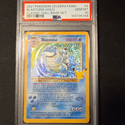 PSA 10 Blastoise 2/102 Holo 2021 Pokemon Celebrations Classic Collection - Image 1
