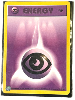 Pokemon 1st ED Shadowless PSYCHIC ENERGY #101/102 - 1999 Base Set. NM+ - Image 1