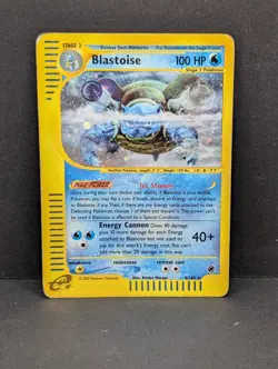 Blastoise 004/165 Expedition Base Set Holo Ultra Rare Pokemon TCG Nintendo inked - Image 1