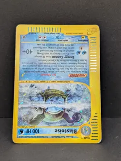 Blastoise 004/165 Expedition Base Set Holo Ultra Rare Pokemon TCG Nintendo inked - Image 4